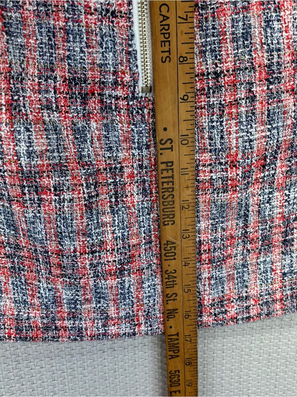 House Of Harlow 1960 Tweed A-Line Mini Skirt Women Sz 12 Button Front Chic - Picture 8 of 10